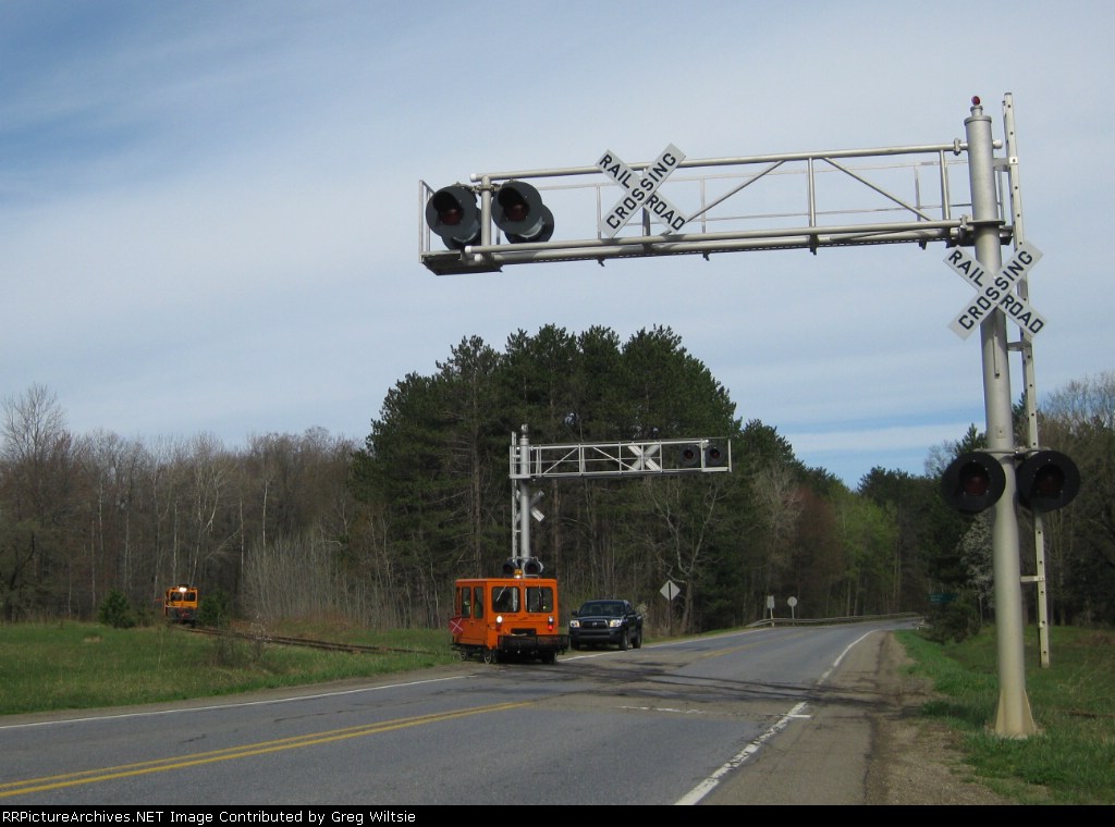 The A cars start across Route 948