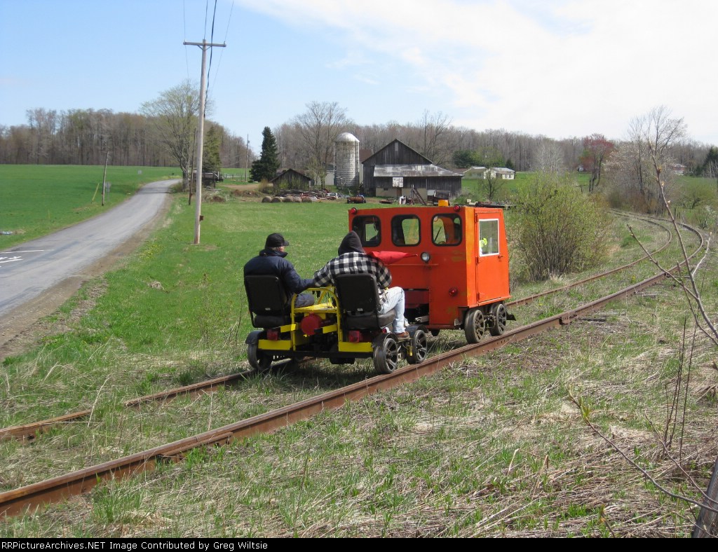 The car that was having problems is still being towed