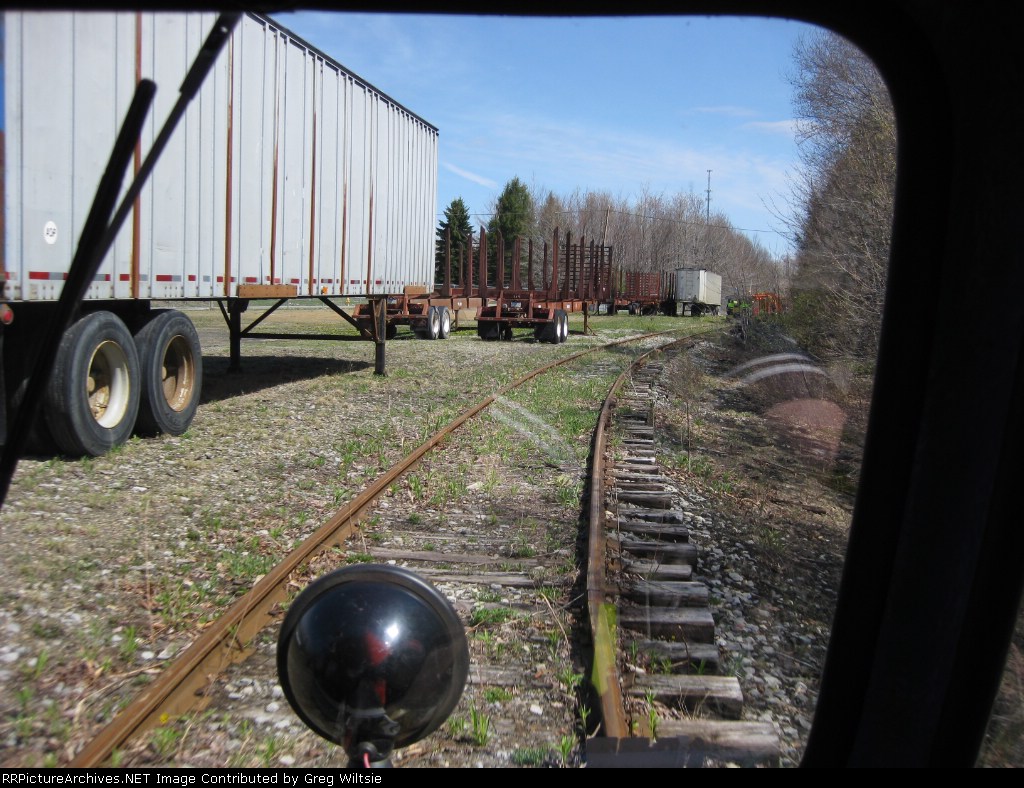 Passing some trailers near the outskirts of Kane