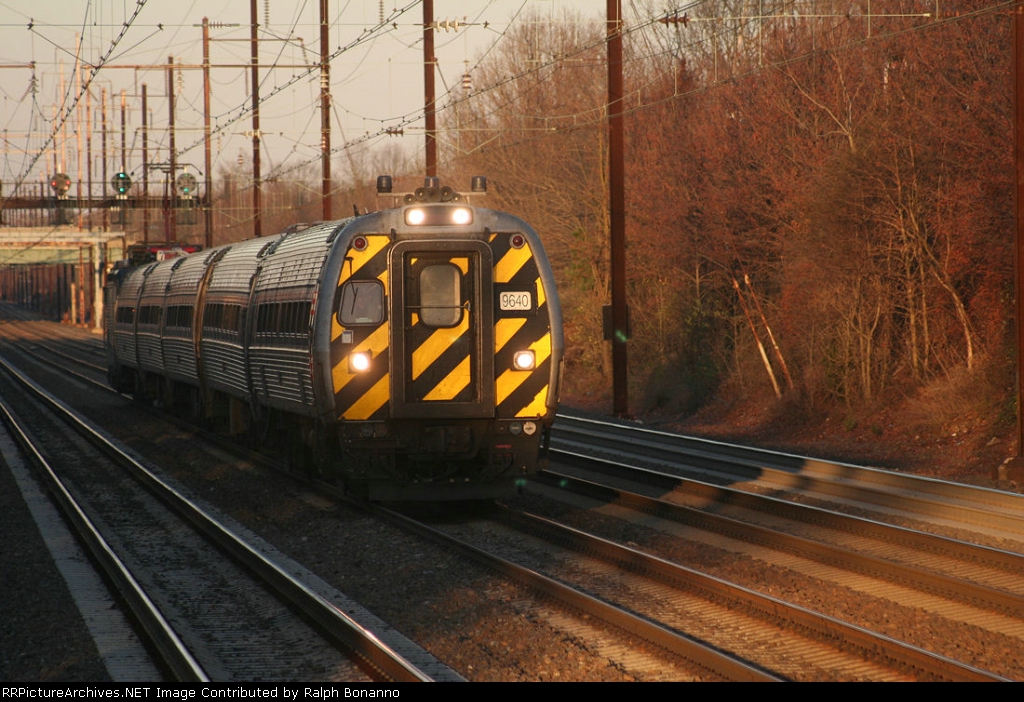 One of Amtrak's many NY-Harrisburg PA regional trains blasts south to Phila. the cab car means only the engineer  has to change ends in Phila