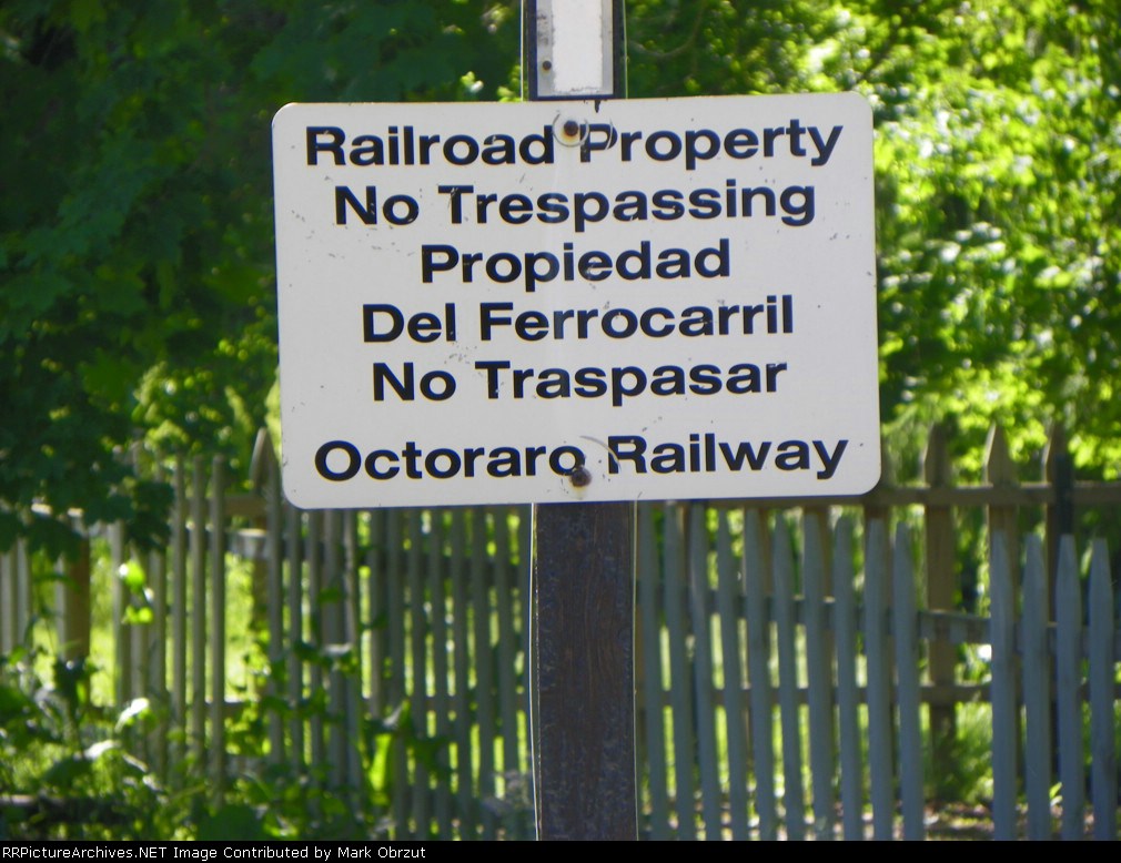 Octoraro Railway Sign