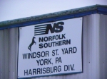 Norfolk Southern Windsor St. Yard Sign