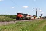 Northbound intermodal train Q193 stops for a crew change