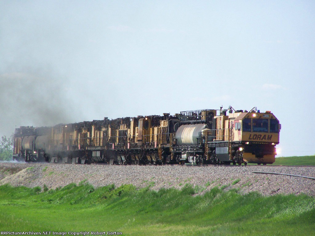 A Loram Rail Grinding Train in Action