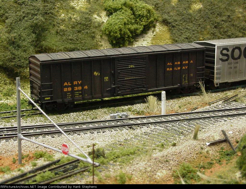 The Alabama Railway is another freelance road created by a Roanoke, AL truck driver that comes by the layout from time to time over the years.