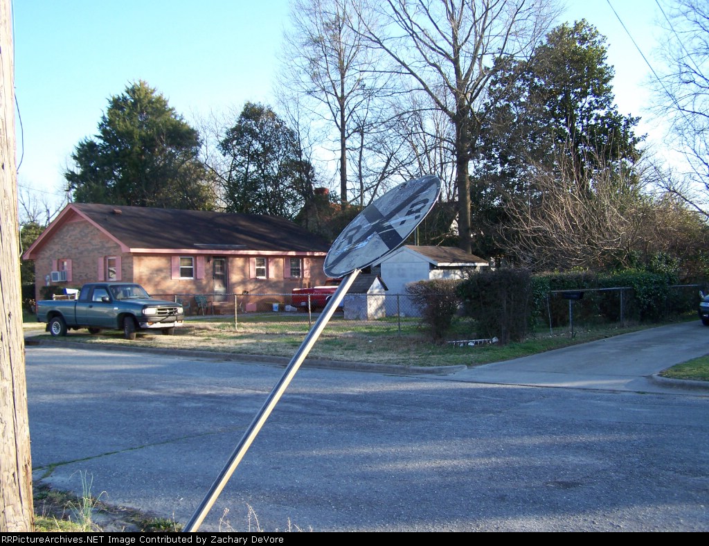 Collasping RR Crossing Sign