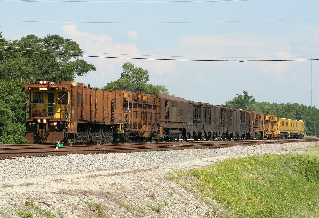 Harsco railgrinder heading for the yard for the weekend