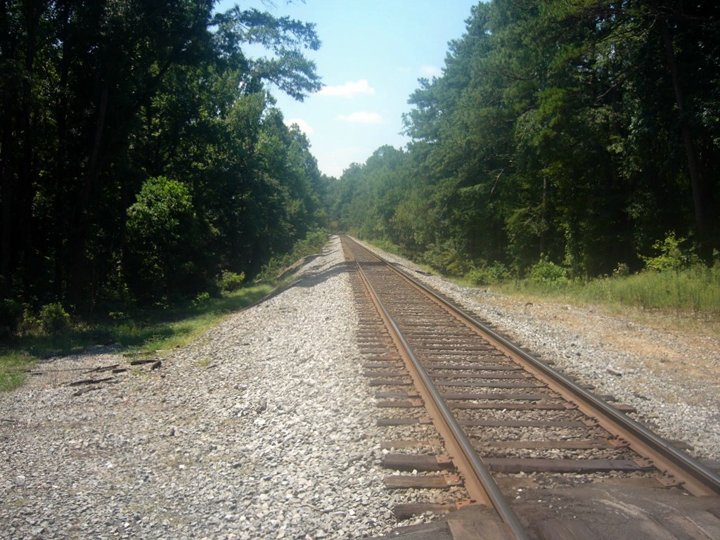 The CSX Railroad Track looking South