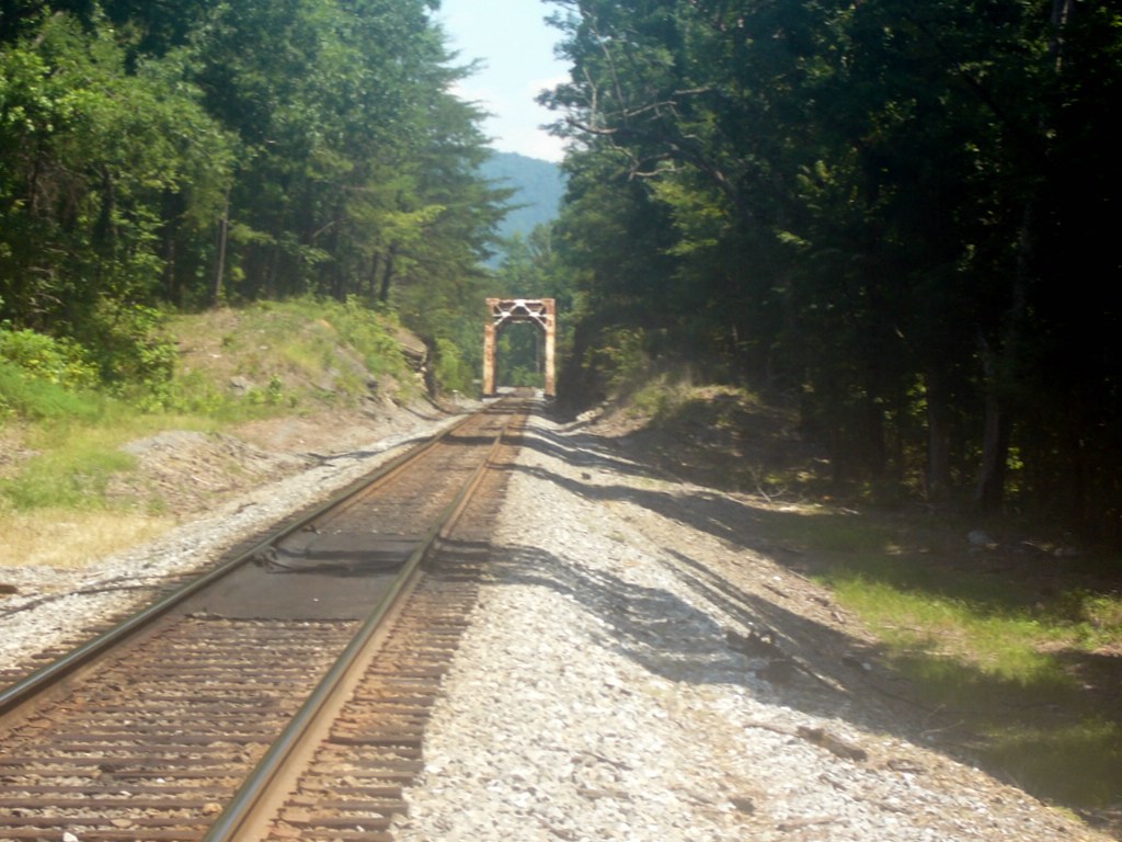 The CSX Railroad Track looking North toward the Carters Lake Bridge