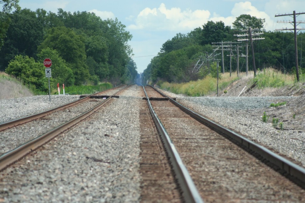 Looking East down the NYC ROW from the SR 13 crossing