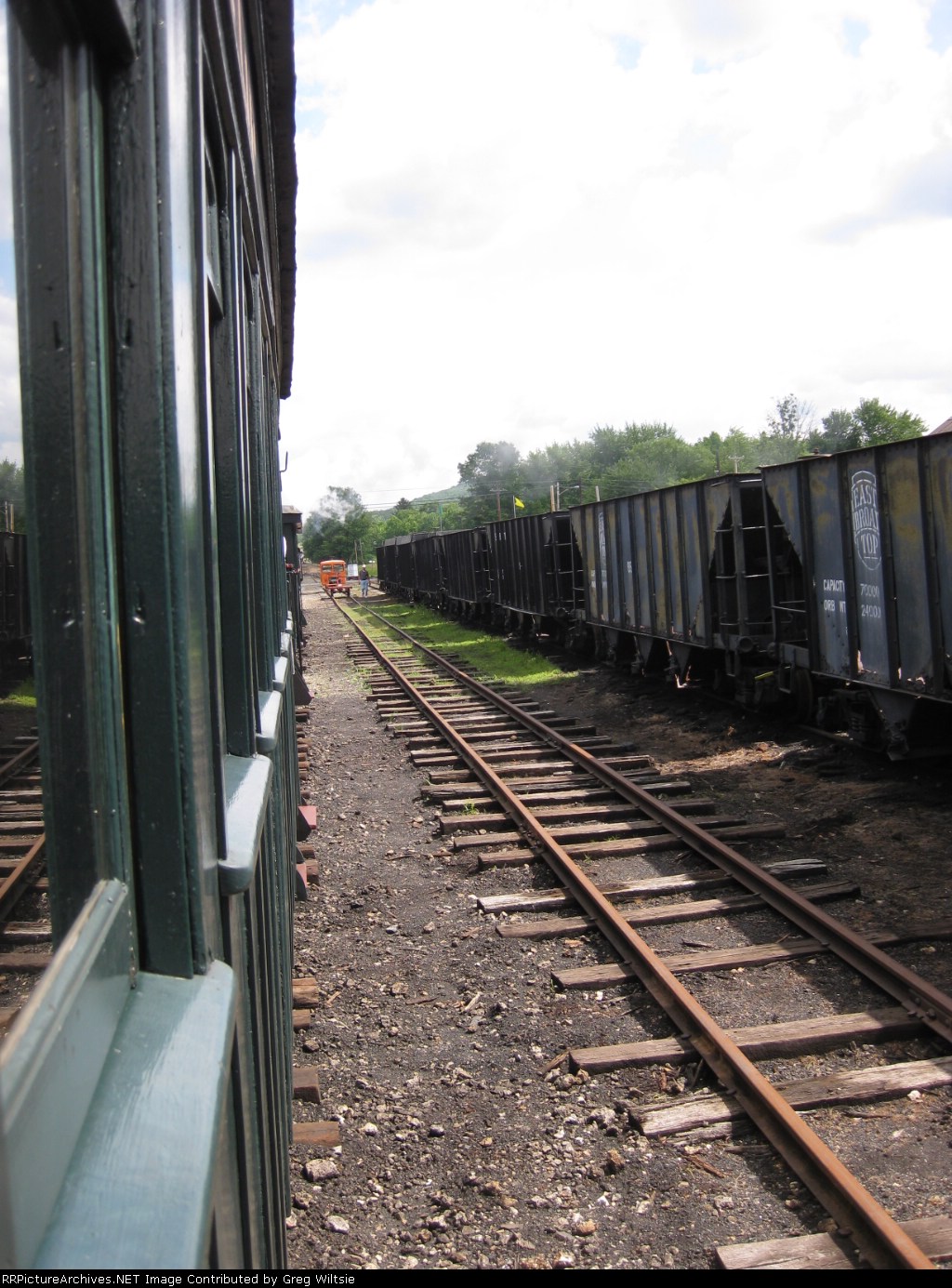 Looking towards the head end of the train