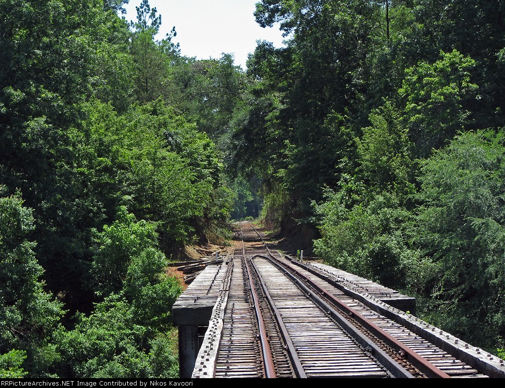 Looking south across the bridge