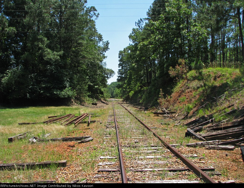 Looking south at the Devils Fork crossing