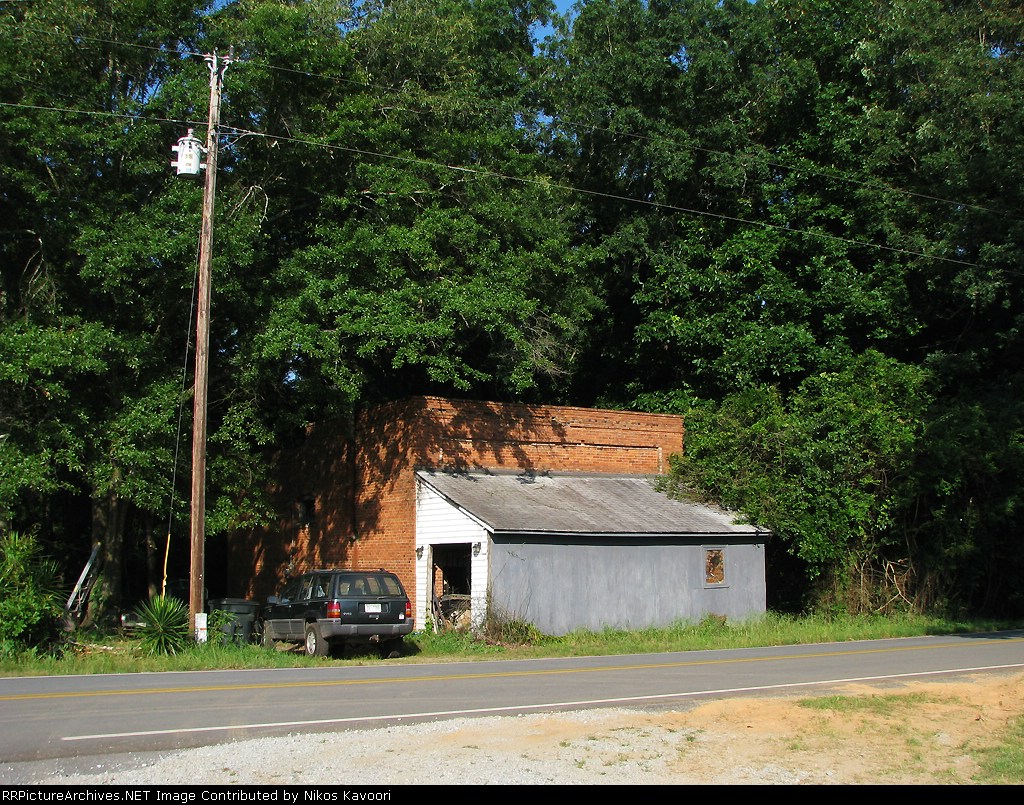 One of the two surviving buildings 
