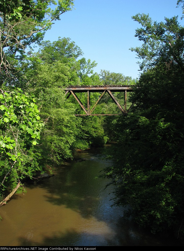 Hard Labor Creek bridge viewed from Lower Apalachee Road