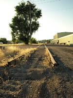 End of track, looking north at College St