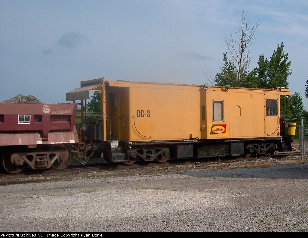 Loram work train on the depot museum spur