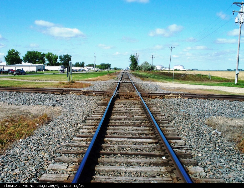 North on the BNSF Glasston Sub, Ex-GN line to Grafton ND.