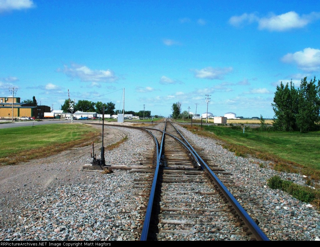 North on the BNSF Glasston Sub, Ex-GN line to Grafton ND.