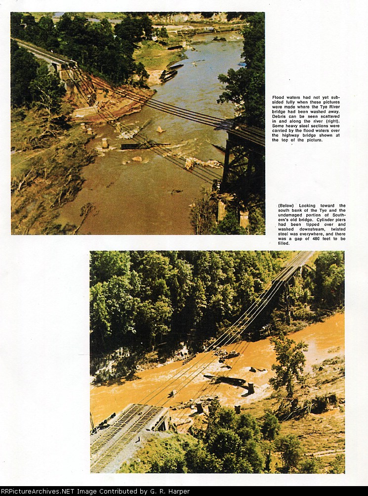 Washed out Tye River trestle