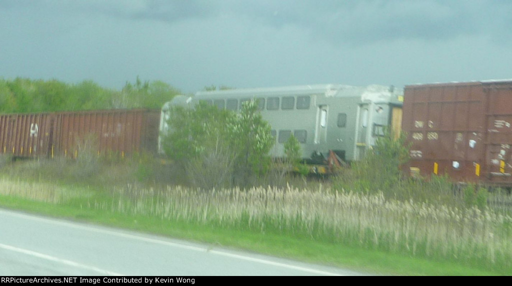 Bombardier Multilevel coach ("kit" body shell) en route to Plattsburgh