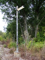 An unusual find..standing where the NB main would have been a perminatly fixed approach semephore arm.