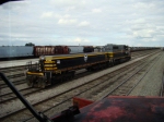Looking at BRC 570 and slug and a seemingly endless string of stored locomotives