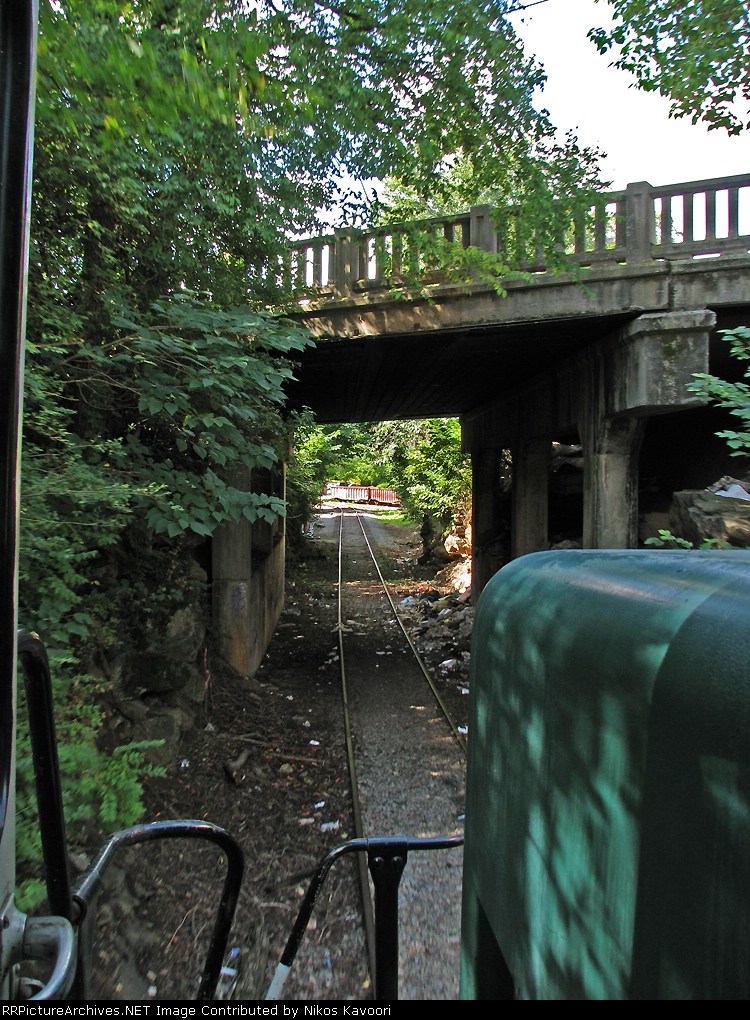 Heading under the hobo infested bridge at Oconee St. 