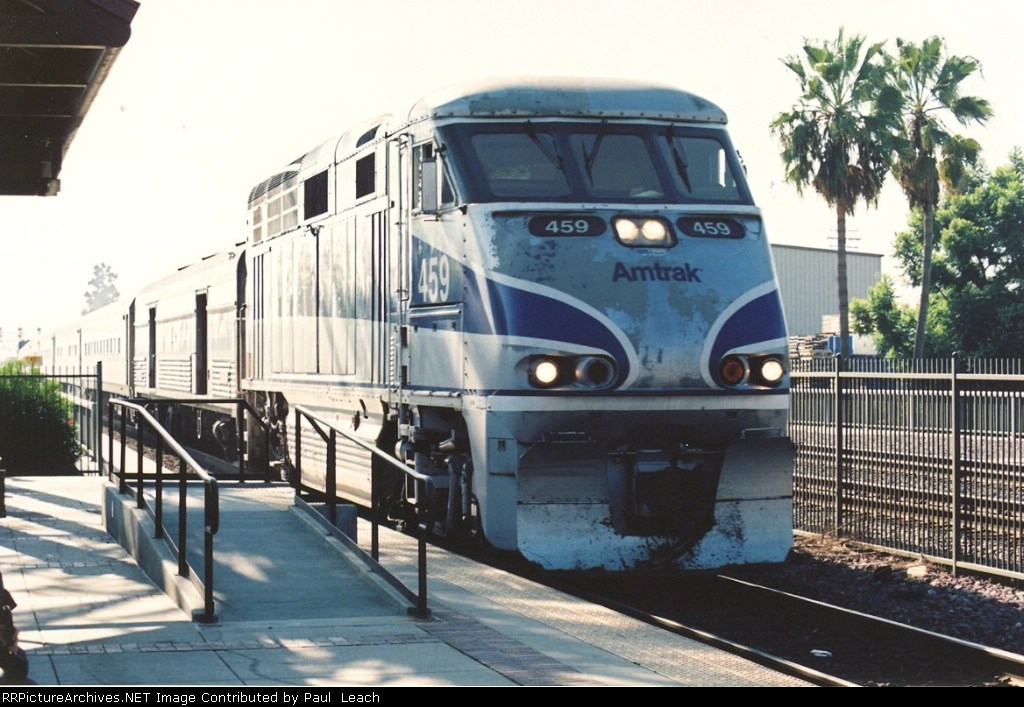 Surfliner approaches stop