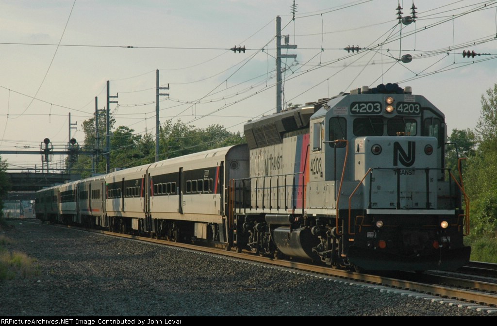 Bay Head bound Diesel about to cross Augusta Street
