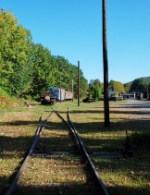 Tracks leading into the Buckland Freight House