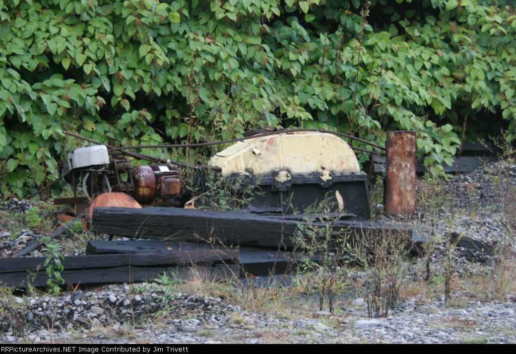 old car puller at abandoned loadout