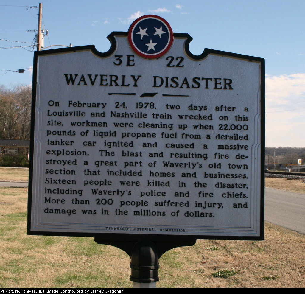 Waverly Disaster Memorial Sign