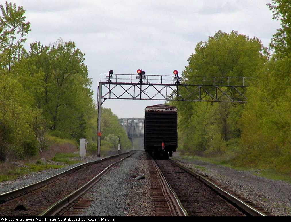 Mixed freight rear end westbound