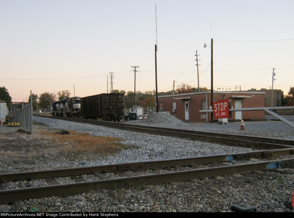 Full out shot of Agency, tied down local power and surrounding from diamond crossing at grade.