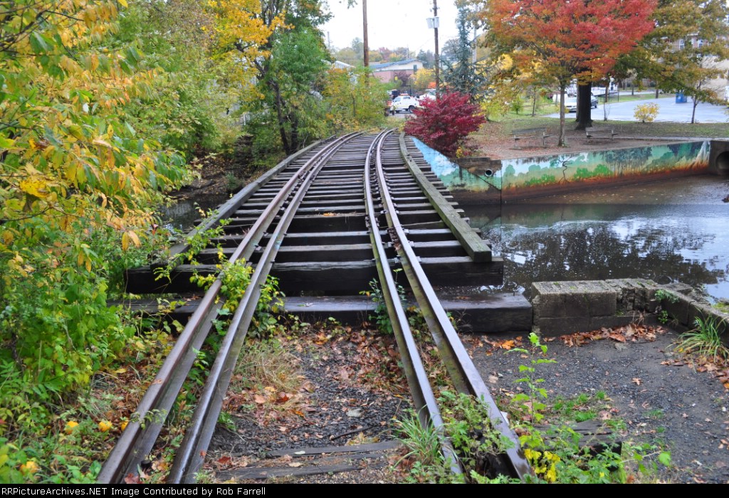 bridge over Farrington Lake on the old spur that fed he Michelin Plant.