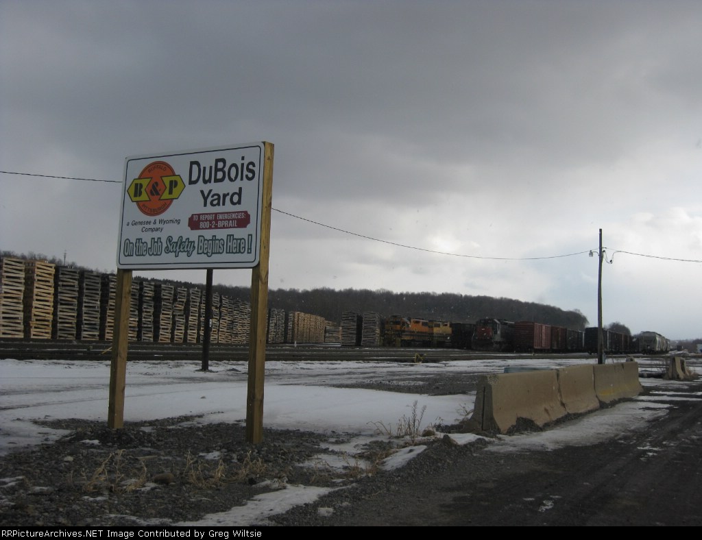 Overview of BPRR DuBois Yard, with some yard power and a road train