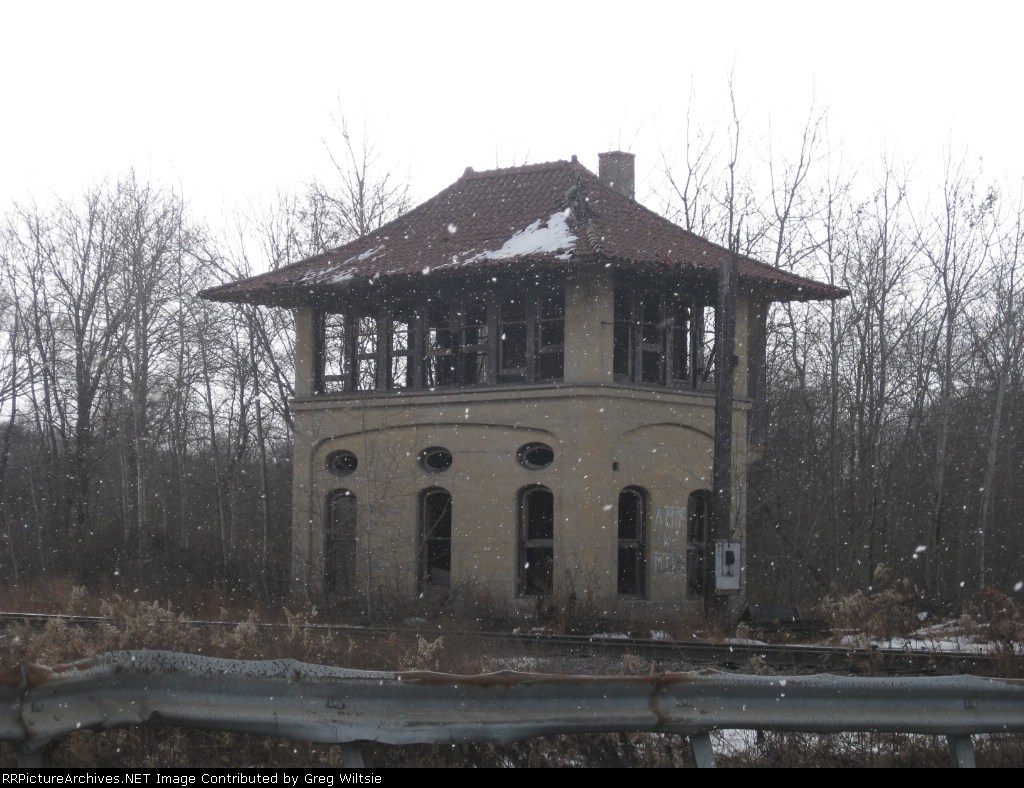 Remains of the Buffalo, Rochester, and Pittsburgh Tower at the Falls Creek diamond