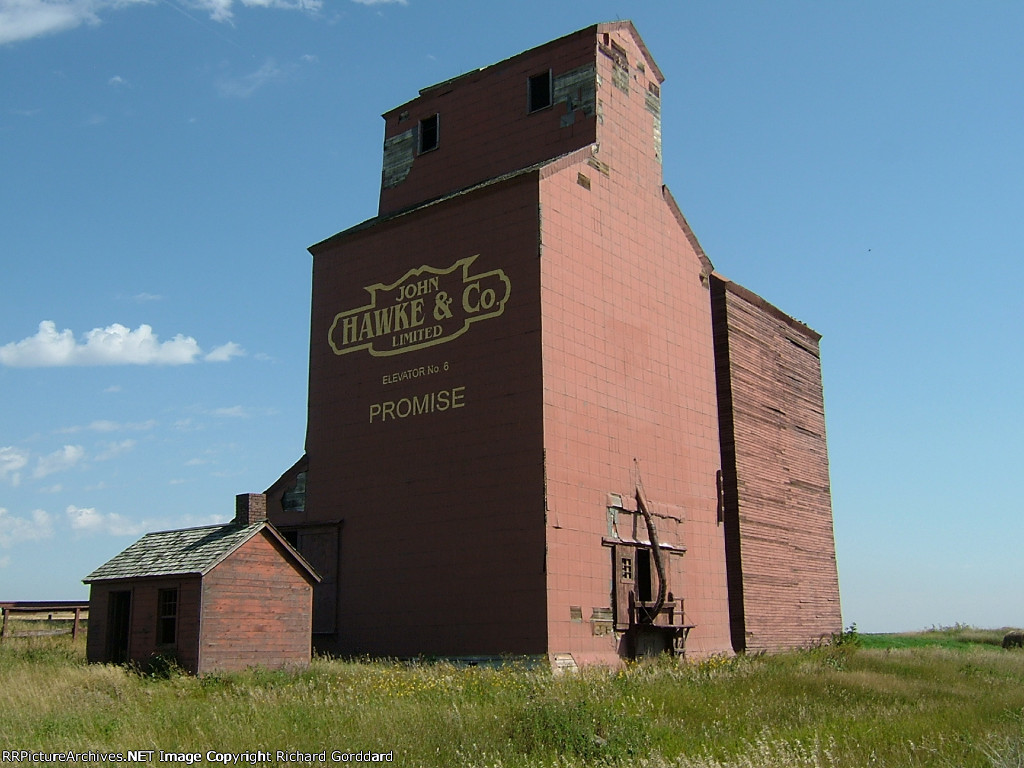 Grain elevator along the Radville Su