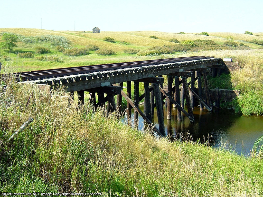 Small wooden trestle on the Radville Sub
