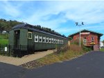 Restored P&LE Combine Passenger Baggge Car West Newton (1)