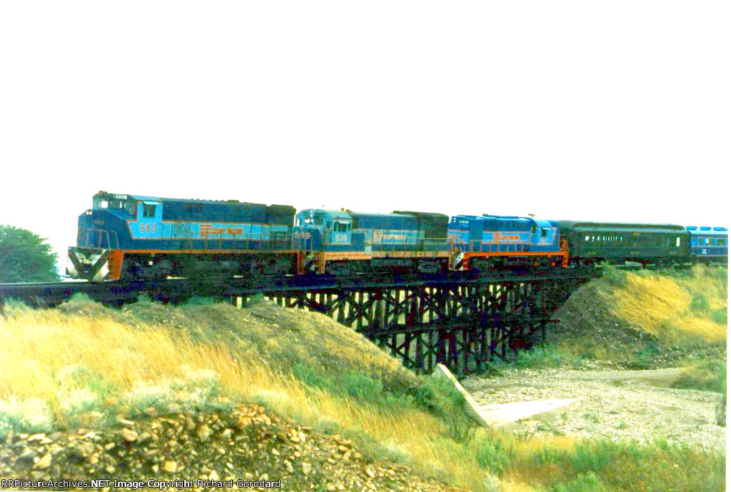 Crossing a dry river bed