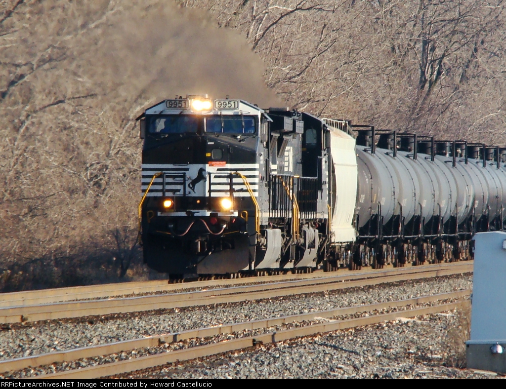 3rd train NS 9951 with ethanol train at Vickers