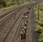 Replacing rail on Track #4 - PRR Middle Divison