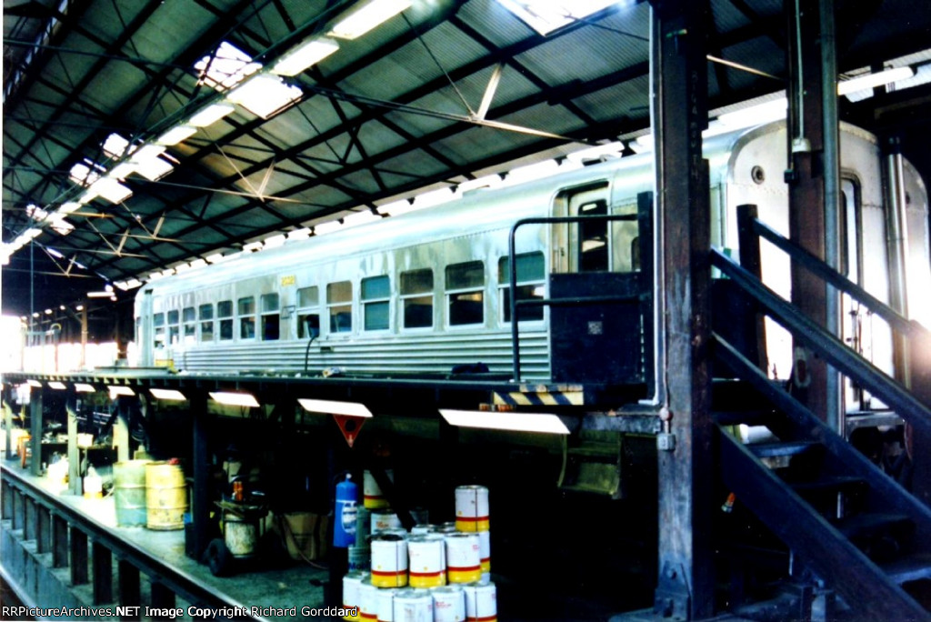 Railcar in for service