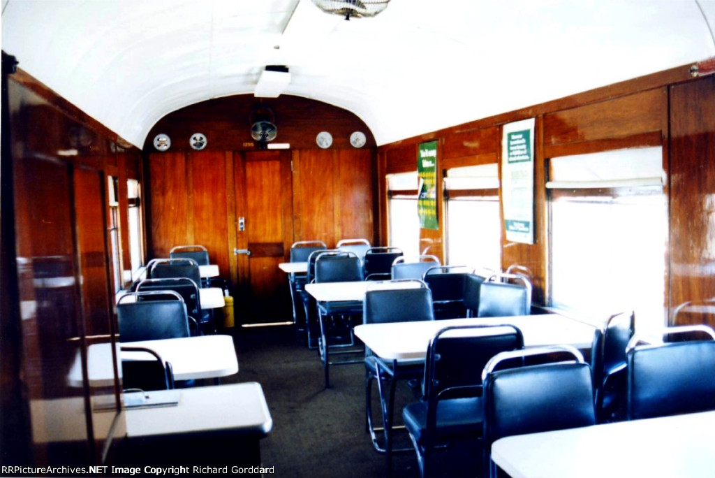 Inside of a diner car