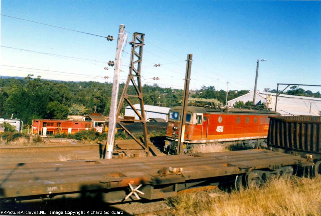 A glimpse of a rare NSW Swiss Electiic #4611 from the cab of ous train