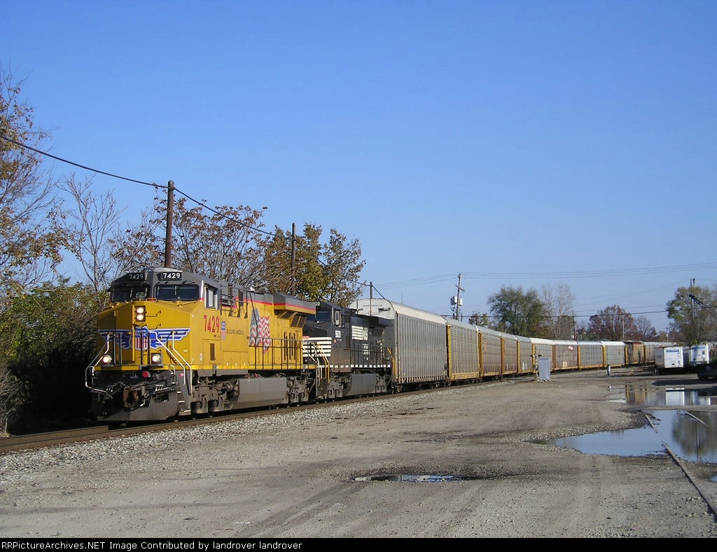 UP 7429 On NS 288 Westbound
