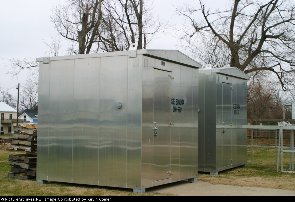 New structures for both ends of Sonora siding await installation