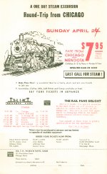 CB&Q Steam Fantrip Flyer 04/24/66